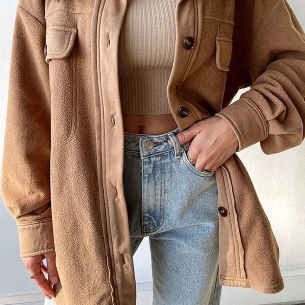 Versa Camel Fleece Shacket